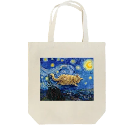 星月夜にまざり猫のtote