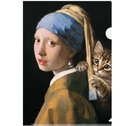 真珠の耳飾りの少女にまざり猫のclearfile
